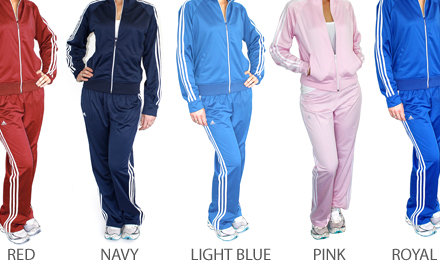 pink and blue adidas tracksuit